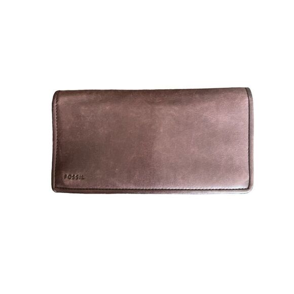 ✨Fossil Derrick Bifold Brown Leather Wallet✨ - Picture 1 of 5